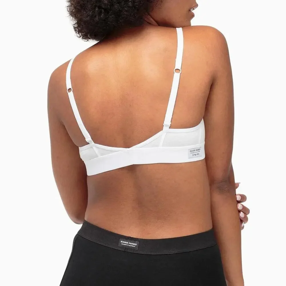 RICHER POORER Classic Bralette White) cotton adjustable Small A005057